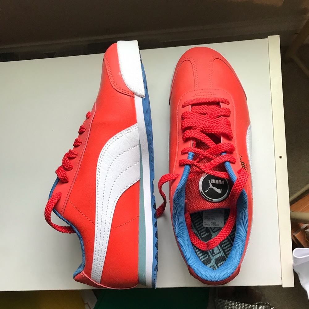 Puma youth Roma Go For Lace Up Sneakers Orange